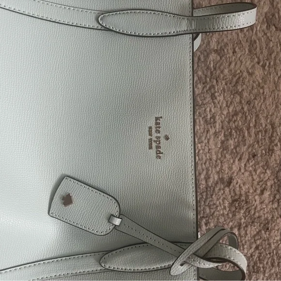 Kate Spade Blue Leather Tote Bag with Structured Design - Picture 7 of 10